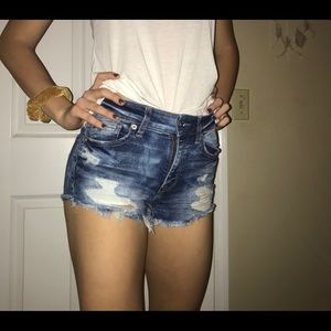 American Eagle high waisted jean shorts
